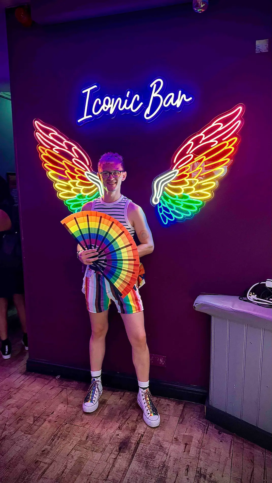 Alex at Manchester Pride 2025 Parade – Rainbow Flags & Street Party Energy